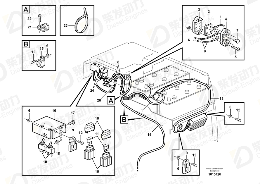 VOLVO Cable harness 11192519 Drawing