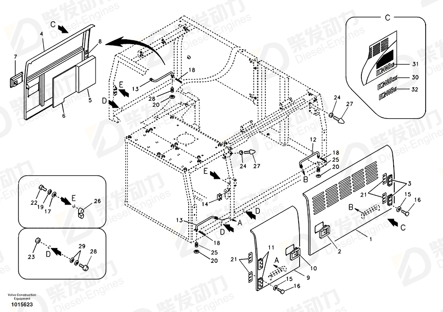 VOLVO Door 14509839 Drawing