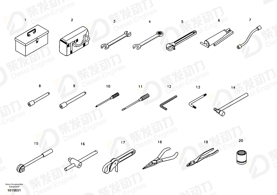 VOLVO Allen key 14881020 Drawing