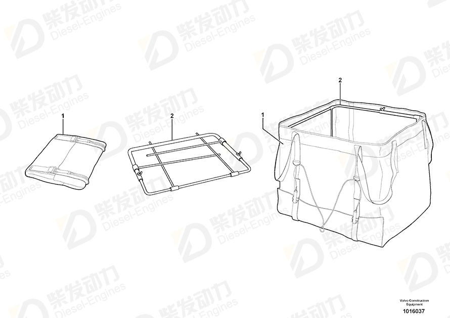VOLVO Fabric Container 7411635 Drawing