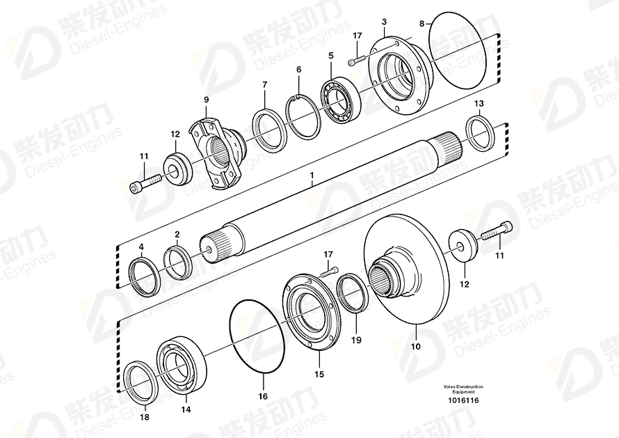 VOLVO Companion flange 11119001 Drawing