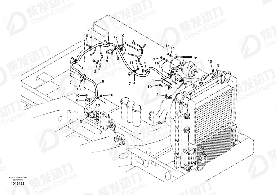 VOLVO Wire harness 14525033 Drawing