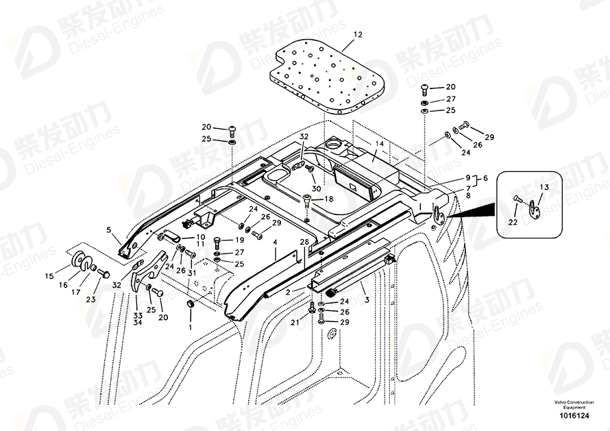 VOLVO Bumper 14506827 Drawing