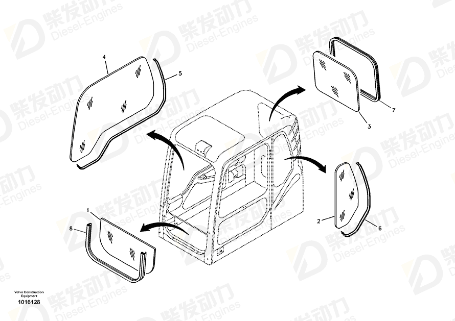 VOLVO Weatherstrip SA9571-22000 Drawing