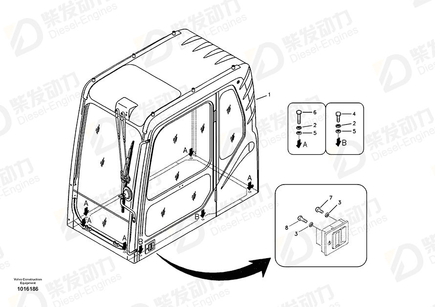 VOLVO Cab 14557496 Drawing