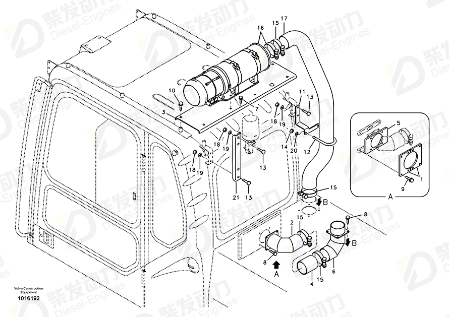 VOLVO Hose 14533109 Drawing