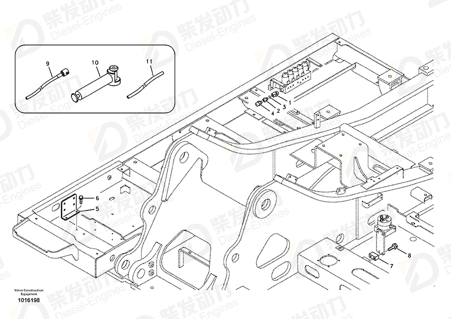 VOLVO Hose 14533221 Drawing