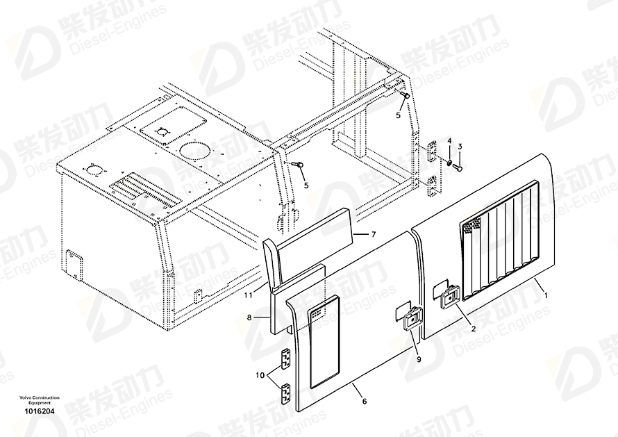 VOLVO Door 14539255 Drawing