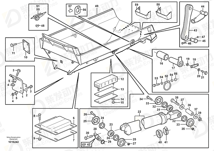 VOLVO Hexagon screw 955411 Drawing VOLVO Hexagon screw 955411 Drawing