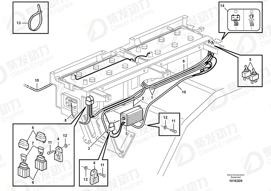 VOLVO Cable 11192708 Drawing