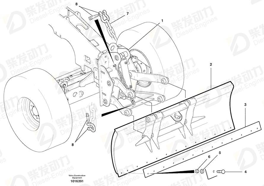 VOLVO Hexagon nut 955829 Drawing