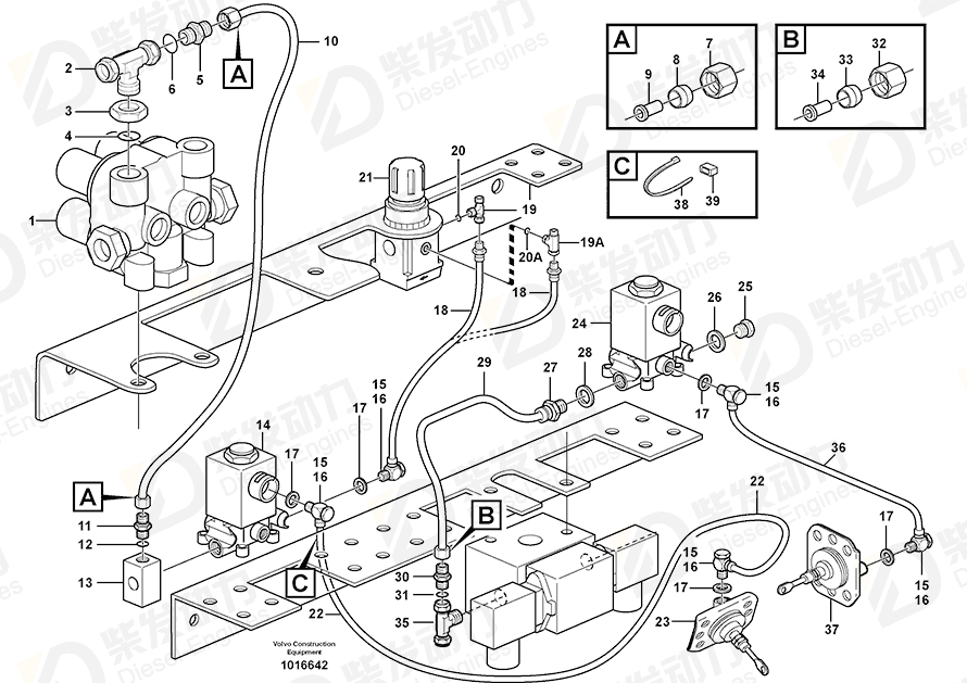 VOLVO Banjo fitting 11192551 Drawing