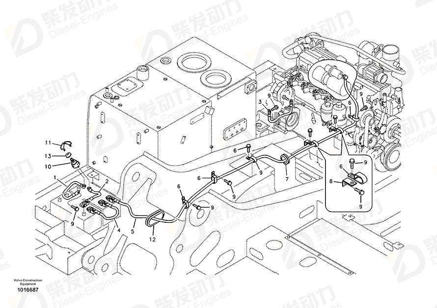 VOLVO Battery cable 14518051 Drawing VOLVO Battery cable 14518051 Drawing