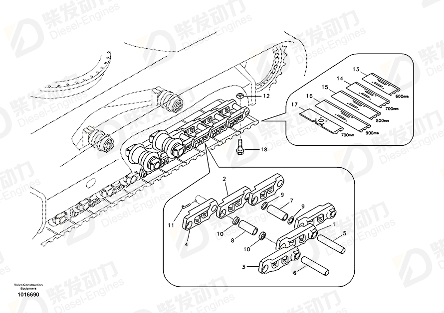 VOLVO PIN 14530364 Drawing