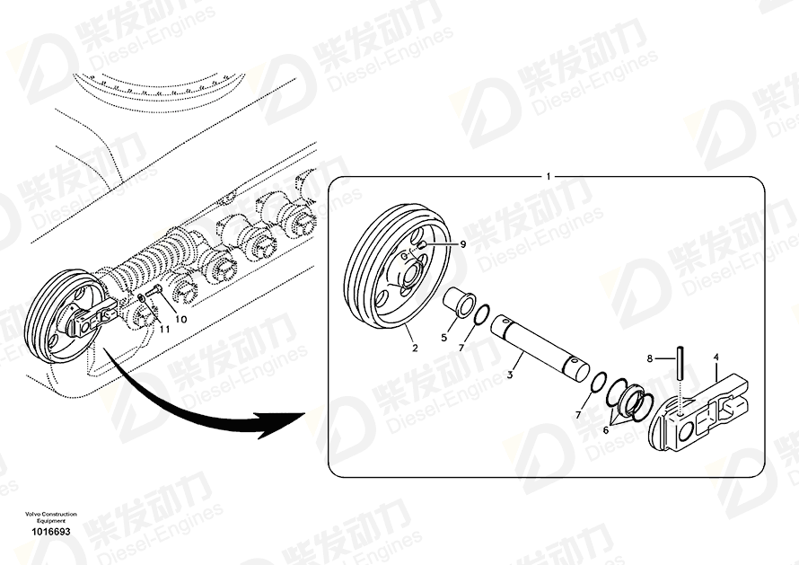 VOLVO Support 14532388 Drawing