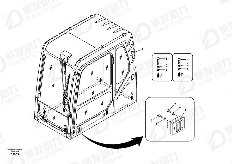 VOLVO Cab 14518251 Drawing
