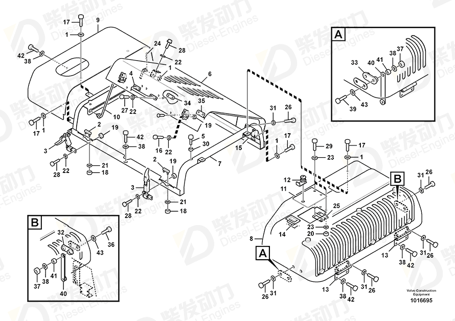 VOLVO Cover 14505801 Drawing