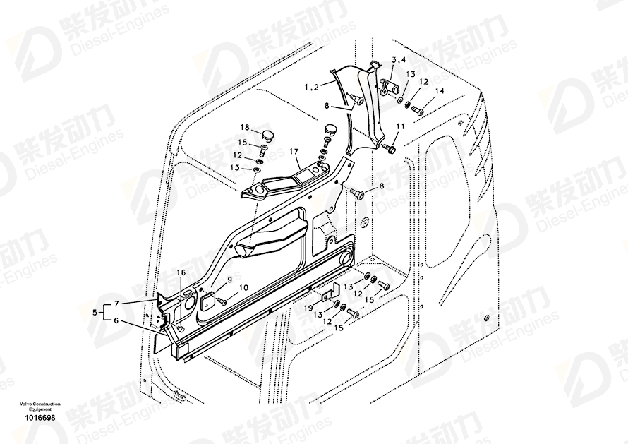 VOLVO Trim 14506836 Drawing