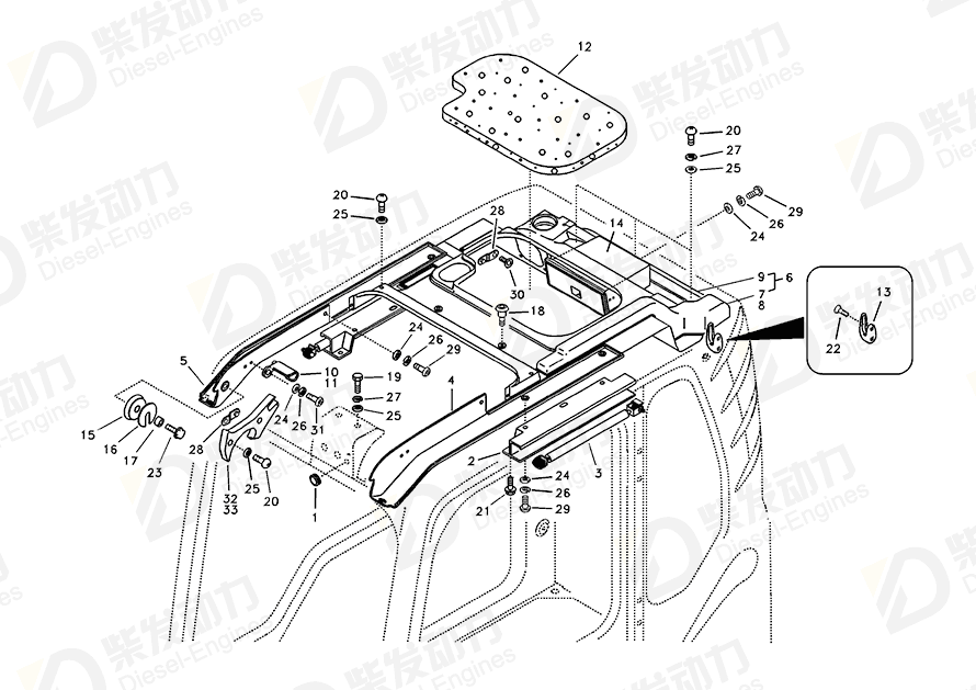 VOLVO Cross recessed screw SA9027-10403 Drawing VOLVO Cross recessed screw SA9027-10403 Drawing