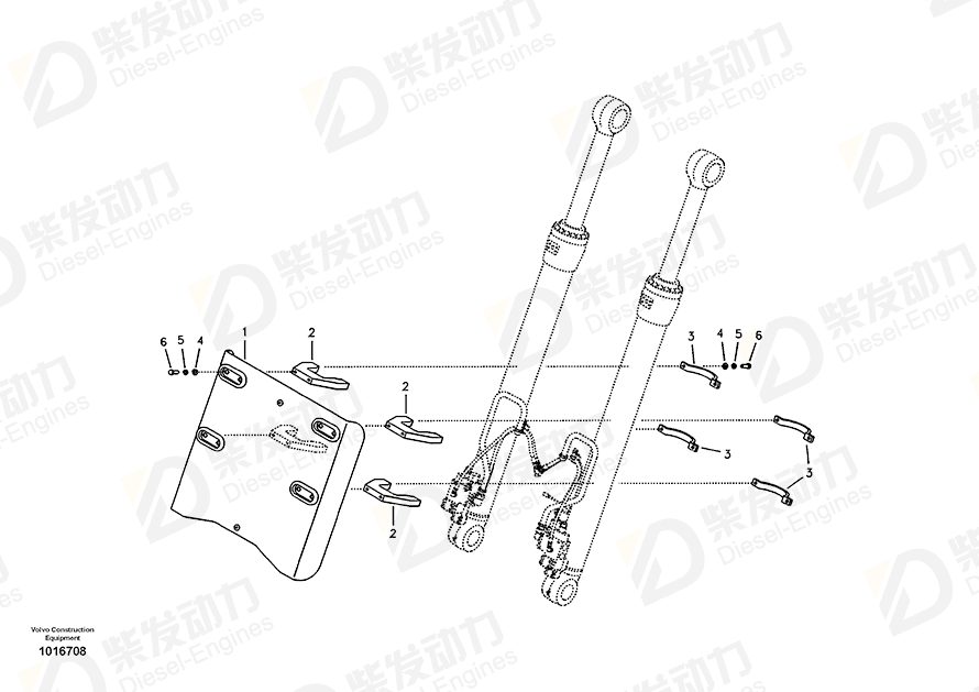 VOLVO Clamp 14560975 Drawing