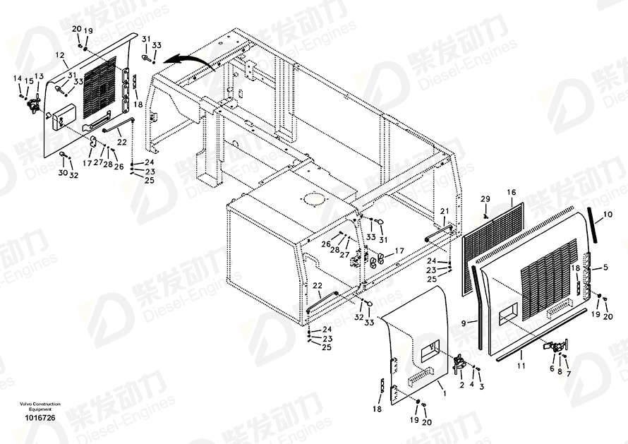 VOLVO Door 14547356 Drawing