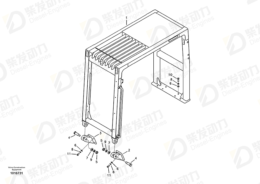 VOLVO Bracket 14542824 Drawing