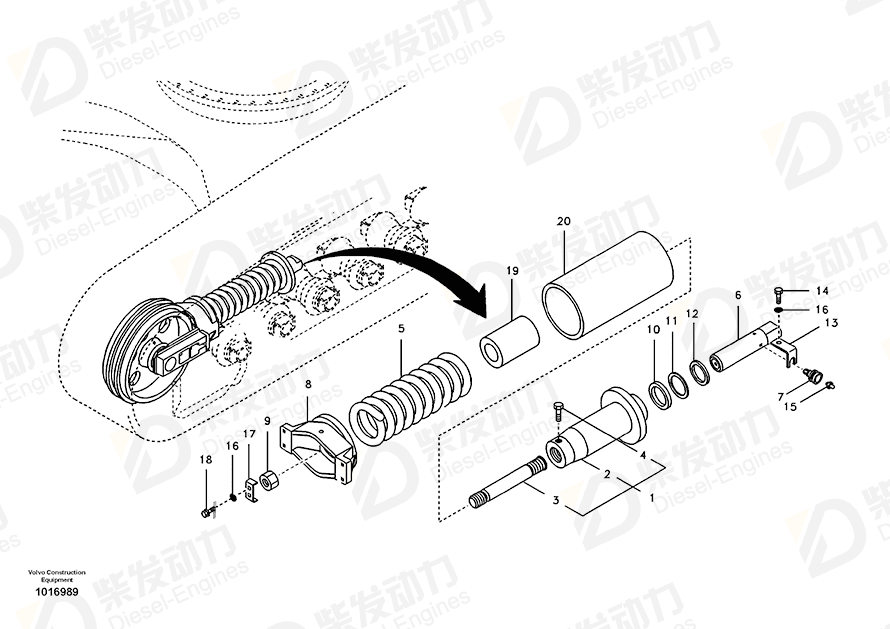 VOLVO Recoil Spring 14526742 Drawing