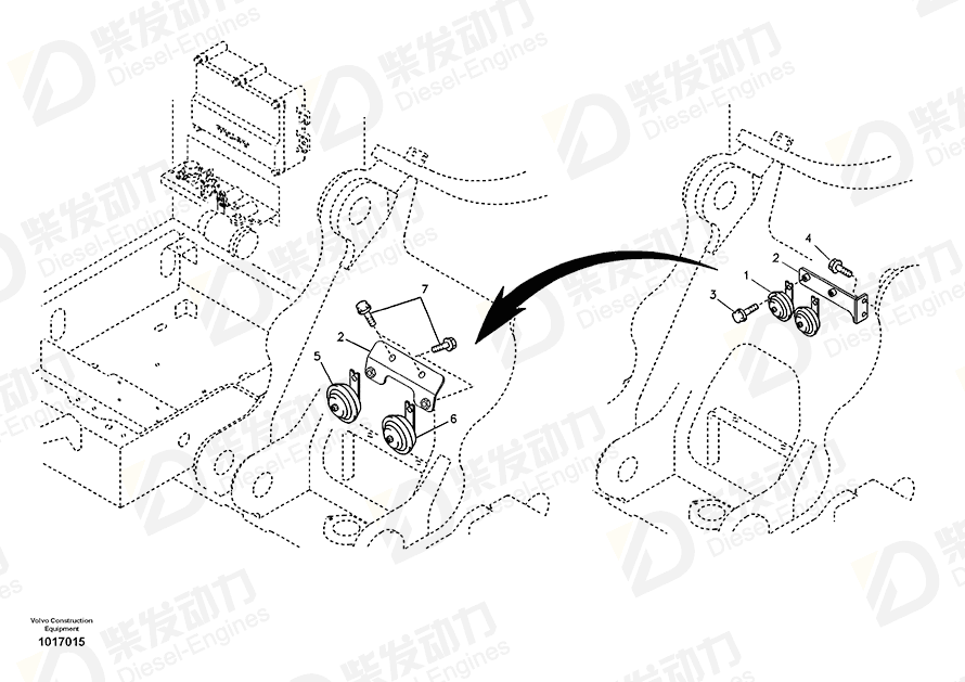 VOLVO Bracket 14514332 Drawing