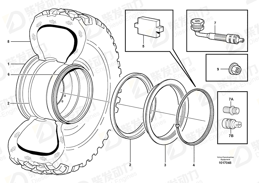 VOLVO Wheel 11195191 Drawing