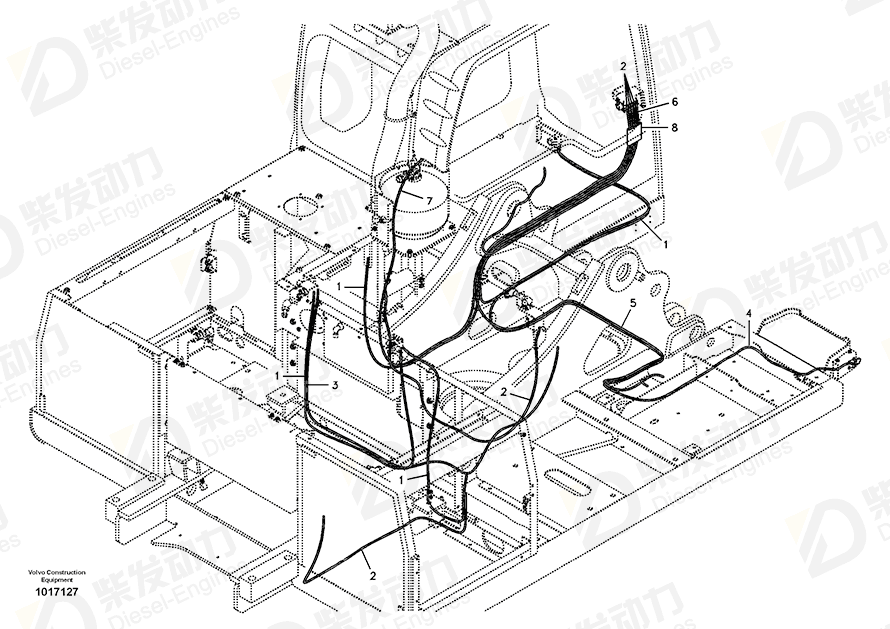 VOLVO Cable harness 11301788 Drawing