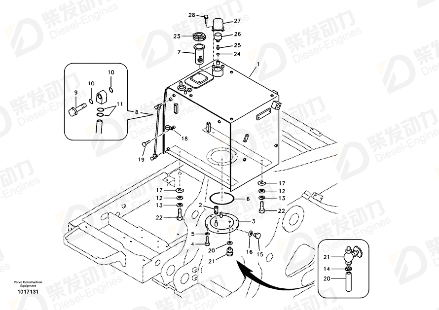 VOLVO Fuel tank 14520463 Drawing
