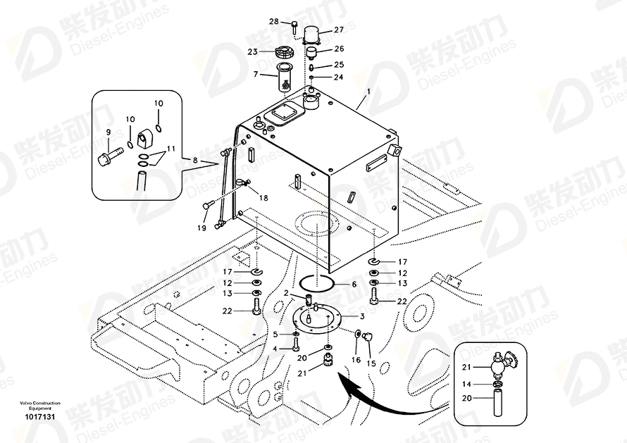 VOLVO Fuel tank 14529957 Drawing