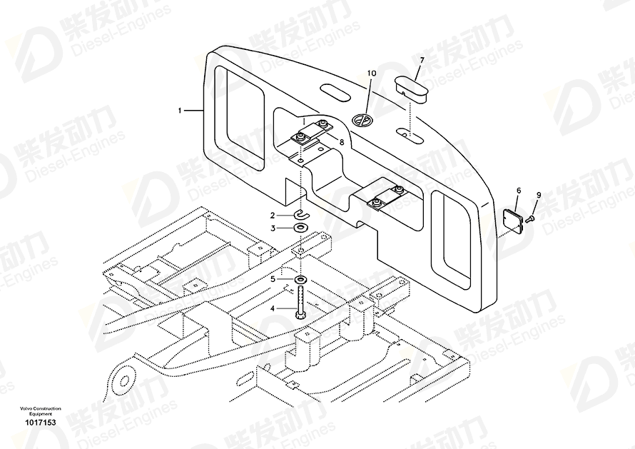 VOLVO Counterweight 14501373 Drawing