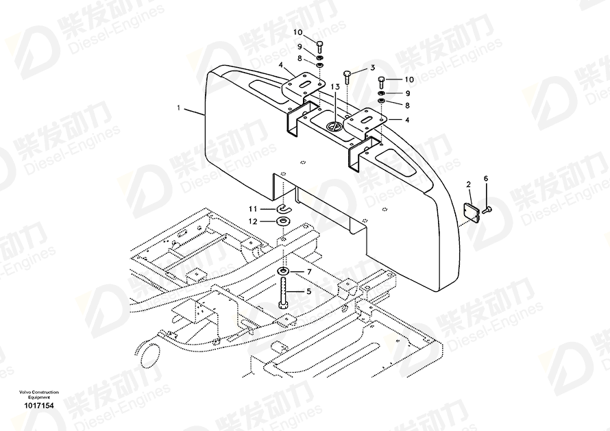 VOLVO Counterweight 14514709 Drawing
