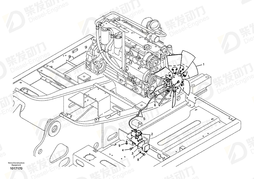 VOLVO Compressor, cpl. 14532840 Drawing