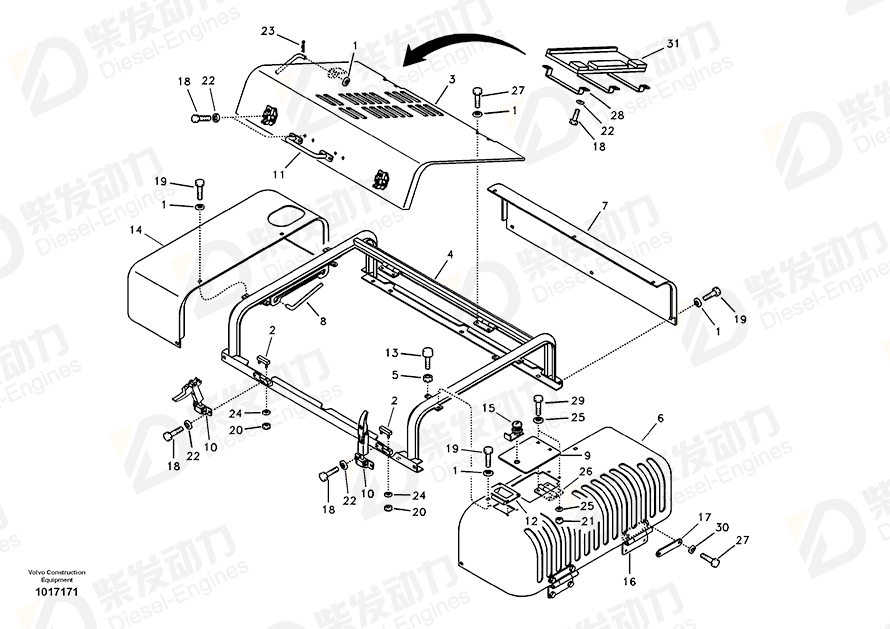 VOLVO Sponge 14522225 Drawing