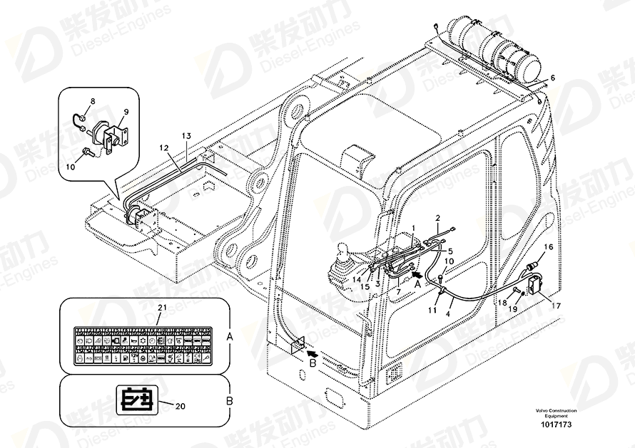 VOLVO Wire harness 14533310 Drawing VOLVO Wire harness 14533310 Drawing