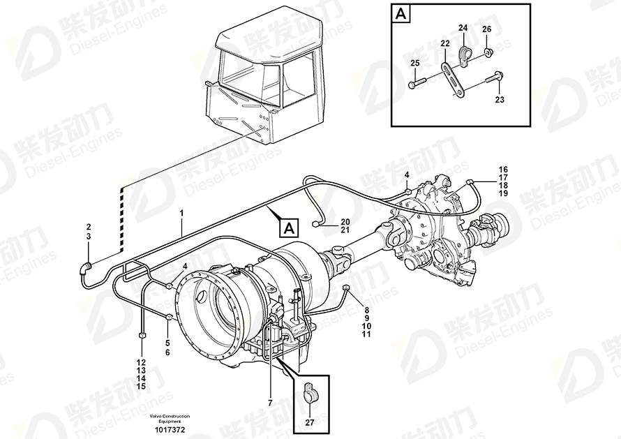 VOLVO Cable harness 11171830 Drawing