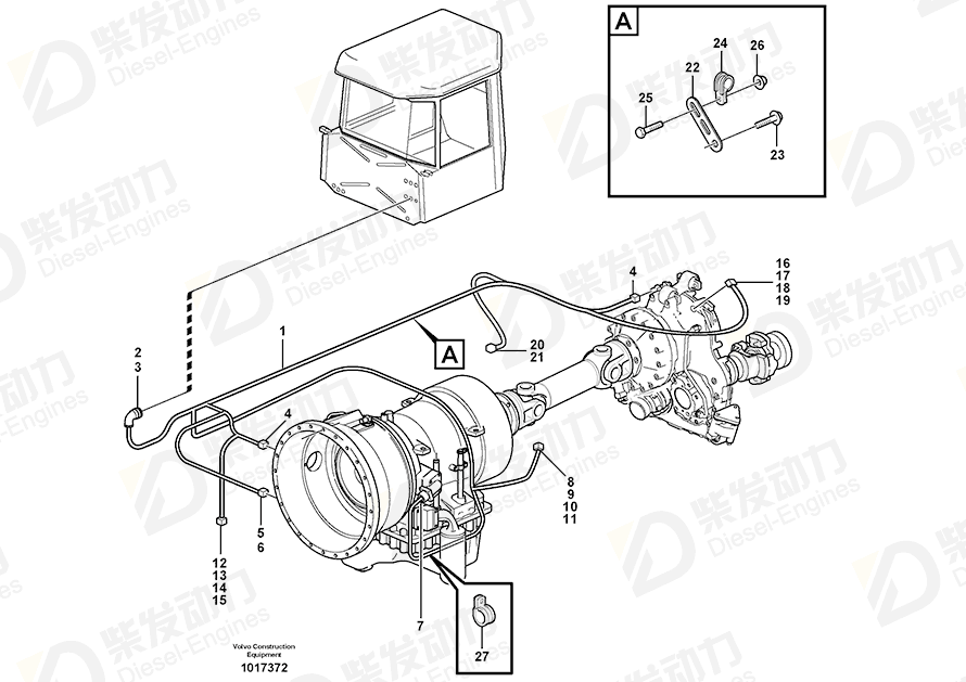 VOLVO Cable harness 11171830 Drawing VOLVO Cable harness 11171830 Drawing