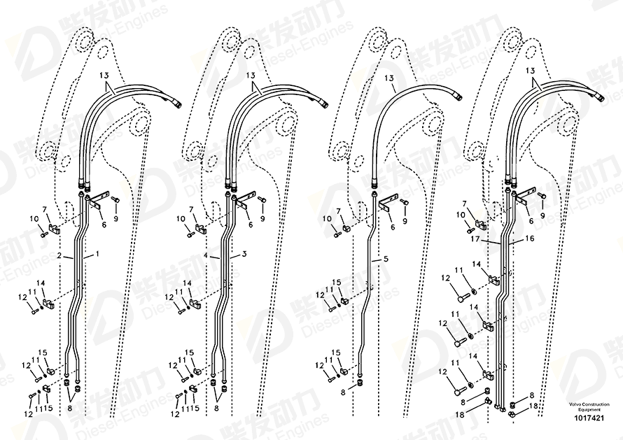 VOLVO Clamp 14881229 Drawing