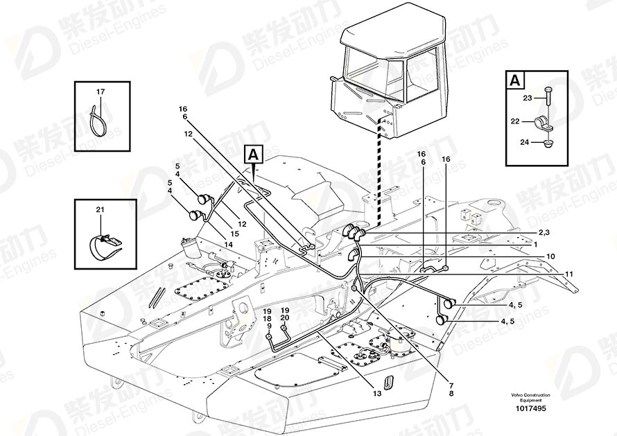 VOLVO Cable harness 11196315 Drawing VOLVO Cable harness 11196315 Drawing