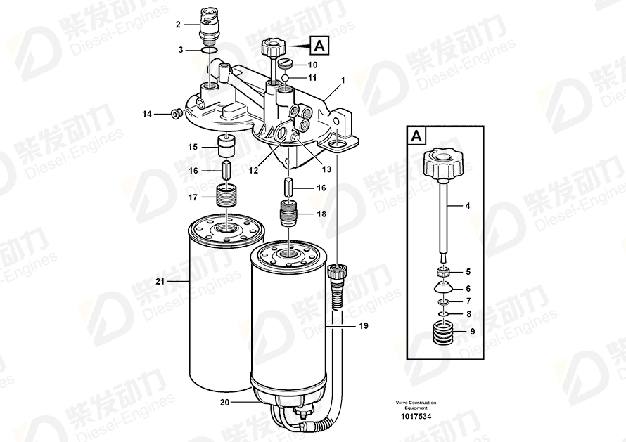 VOLVO Pressure sensor 20796740 Drawing