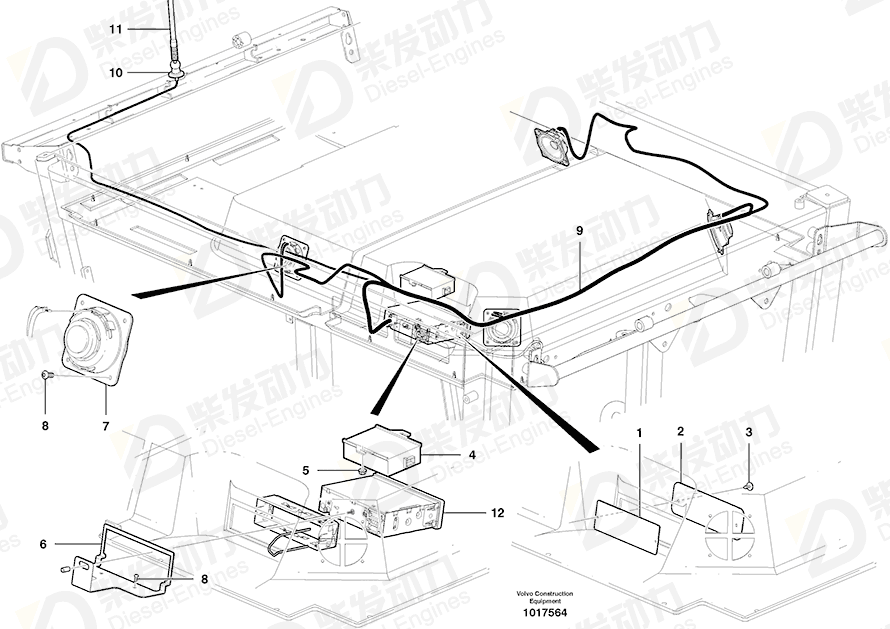 VOLVO Radio 11886866 Drawing