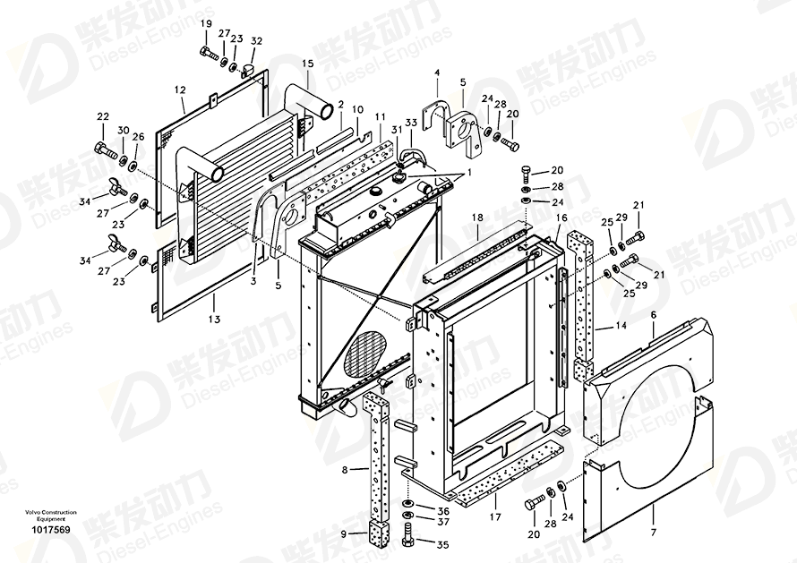 VOLVO Fan Shroud 14501980 Drawing