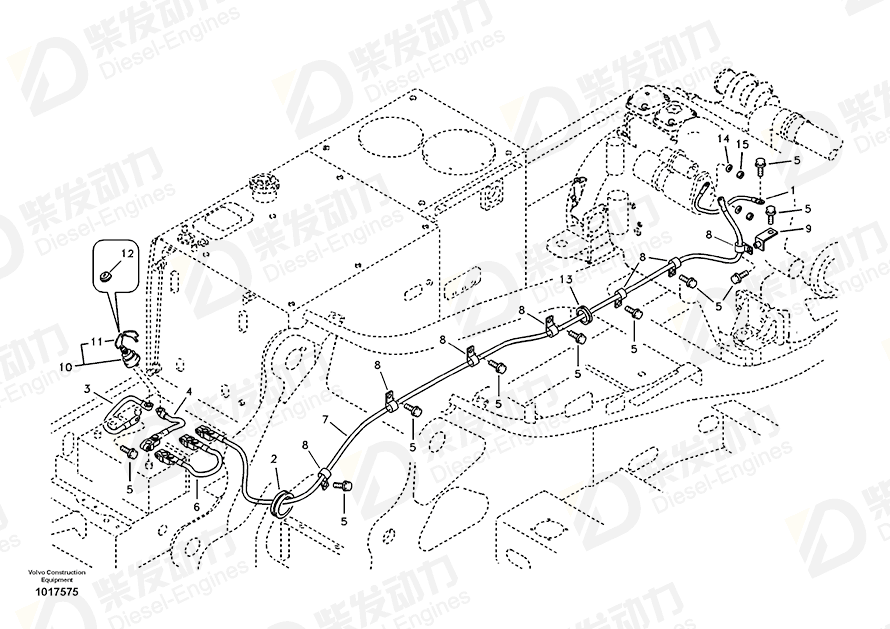 VOLVO Battery cable 14500158 Drawing