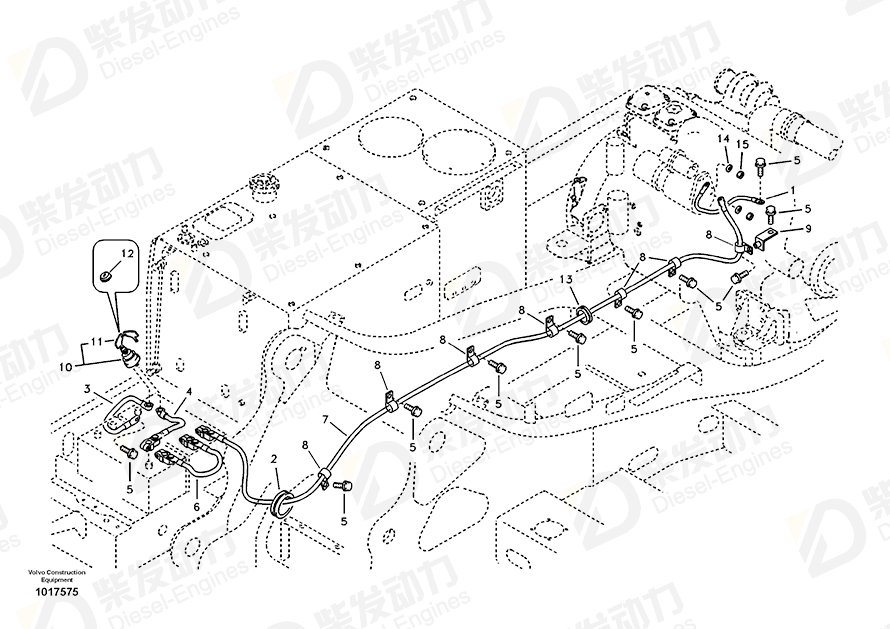 VOLVO Battery cable SA1021-01130 Drawing VOLVO Battery cable SA1021-01130 Drawing