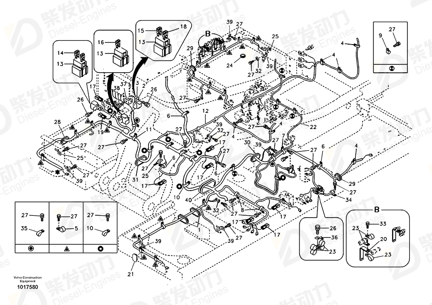 VOLVO Wire harness 14518708 Drawing VOLVO Wire harness 14518708 Drawing
