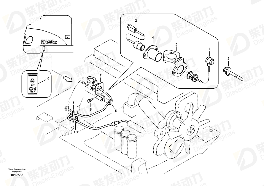 VOLVO Heater 14508710 Drawing