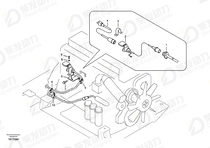 VOLVO Heater 14527380 Drawing