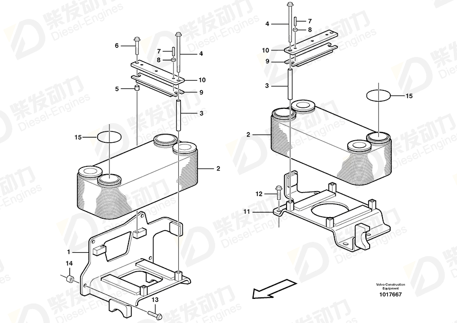 VOLVO Tensioning plate 11056678 Drawing
